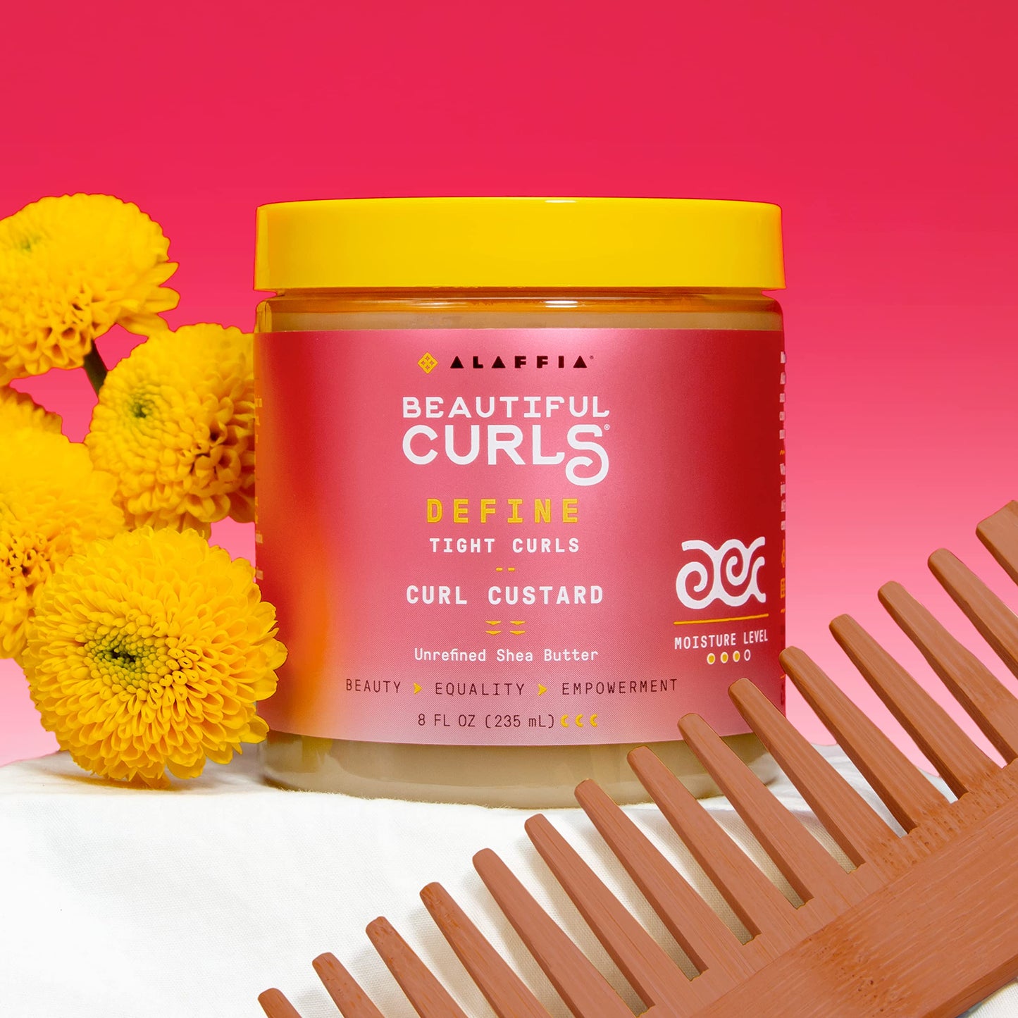 Alaffia Hair Care, Beautiful Curls Curl Custard for Tight Curls, Nourishing Shea Butter to Hydrate & Define, 8 Oz