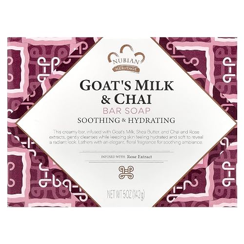 Nubian Heritage Goat's Milk & Chai Bar Soap, 5 oz (142 g)