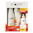 SHALOM Curl Defining Complete Kit with Coconut & Shea Butter - 25 fl oz Shampoo, 12 fl oz Conditioner, 2 fl oz Hair Mask, 9 fl oz Leave-in Conditioner
