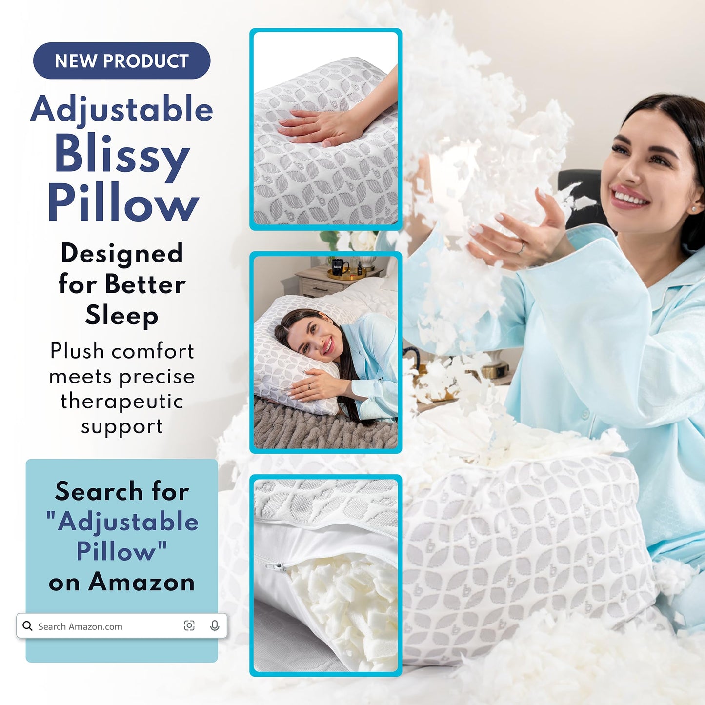 Blissy Silk Pillowcase - 100% Pure Mulberry Silk - 22 Momme 6A High-Grade Fibers - Silk Pillow Cover for Hair & Skin - Regular, Queen & King (Blissy