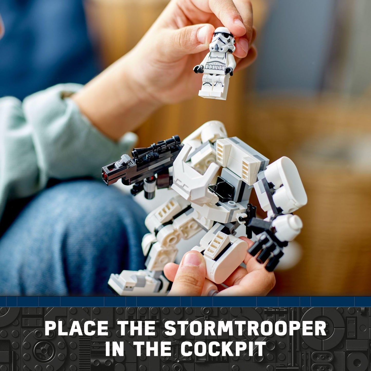 LEGO Star Wars Stormtrooper Mech 75370 – Buildable Action Figure with Cockpit, Blaster & Minifigure, Collectible Star Wars Toy for Kids