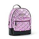 Rock Rebel Unicorn Studded Quilted Mini Backpack Pink Glitter