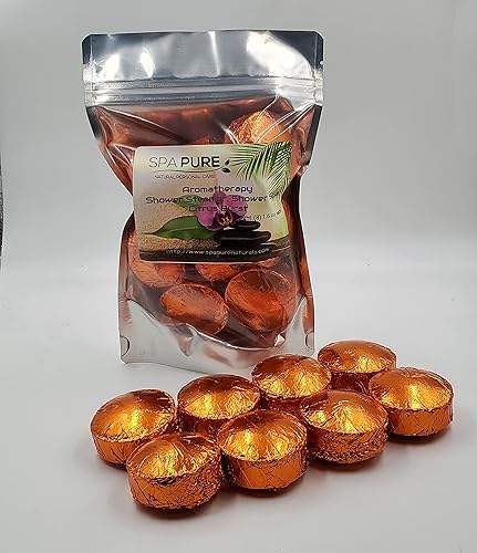 Spa Pure CITRUS Burst Aromatherapy: Shower Bomb Aromatherapy With 100% Natural/Organic Essential Oils - Transform Your Shower - Transform Your Mood…