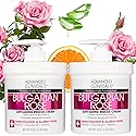 Advanced Clinicals Bulgarian Rose Lotion For Women | Rose Scented Vitamin C Body Lotion Cream | Anti Aging Vitamin E Moisturizer Body Butter Improves