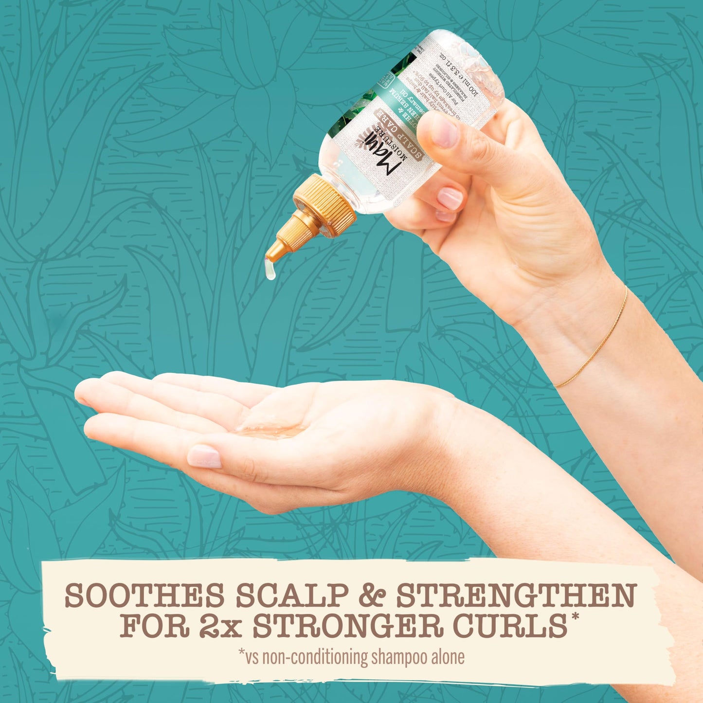 Maui Moisture Scalp Care Soothe & Strengthen Hair Serum with Rosemary Oil, Curly Hair Serum With Aloe Vera Helps Prevent Scalp Dryness & Strengthen