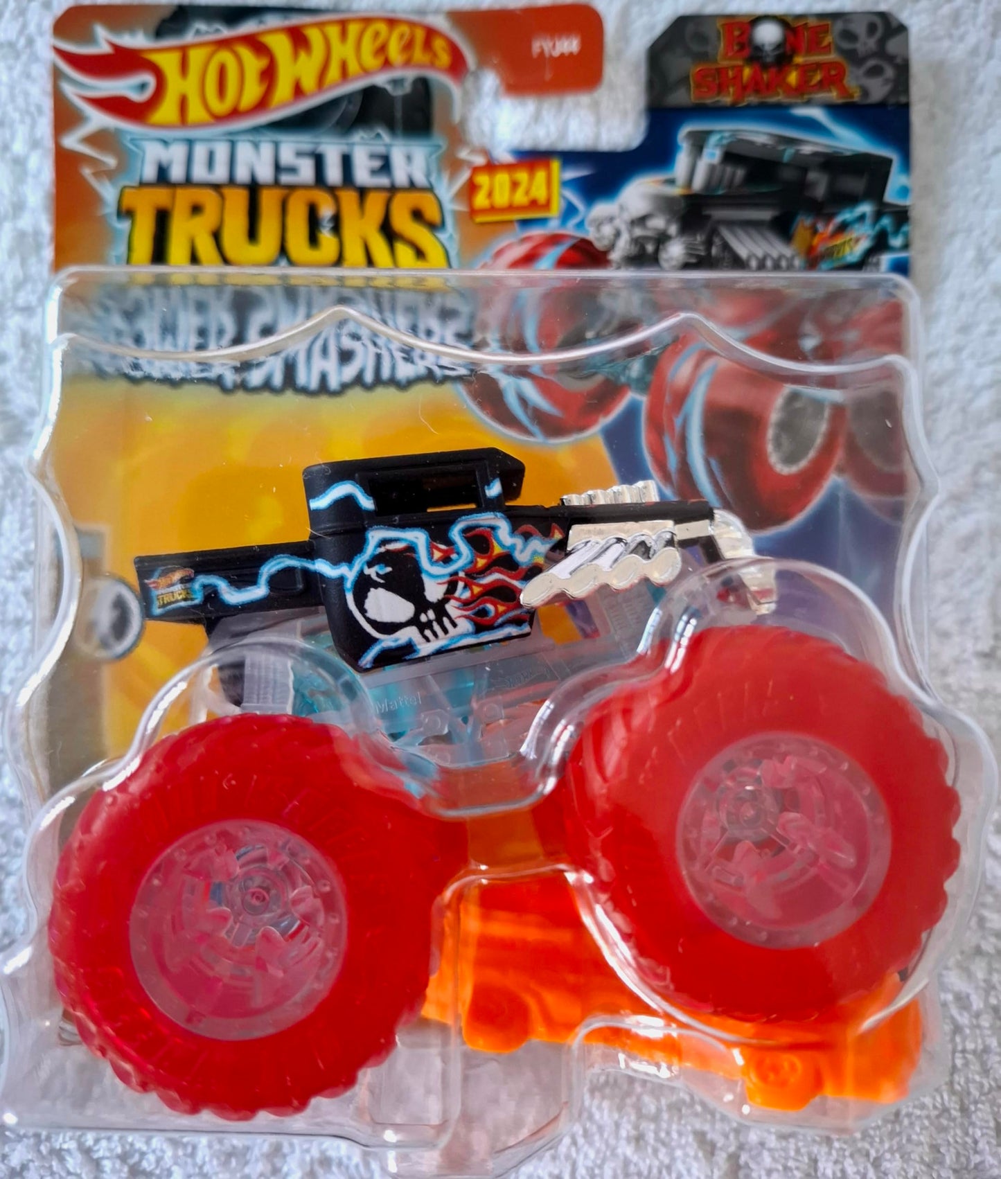Hot Wheels Monster Trucks New for 2024 1:64 Scale (Bone Shaker Power Smashers 4/7)