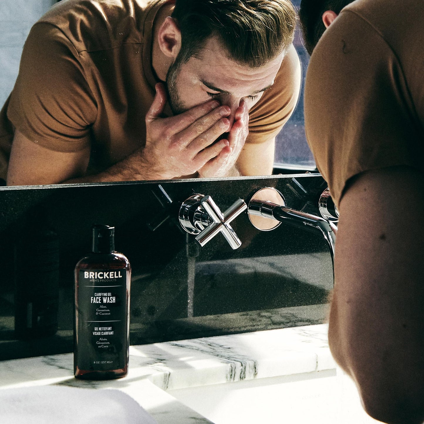 Brickell Men's Daily Elite Face Care Routine I, Toner, Gel Facial Wash, Face Scrub, Anti-Aging Night Cream, Eye Cream, Charcoal Mask and Moisturizer