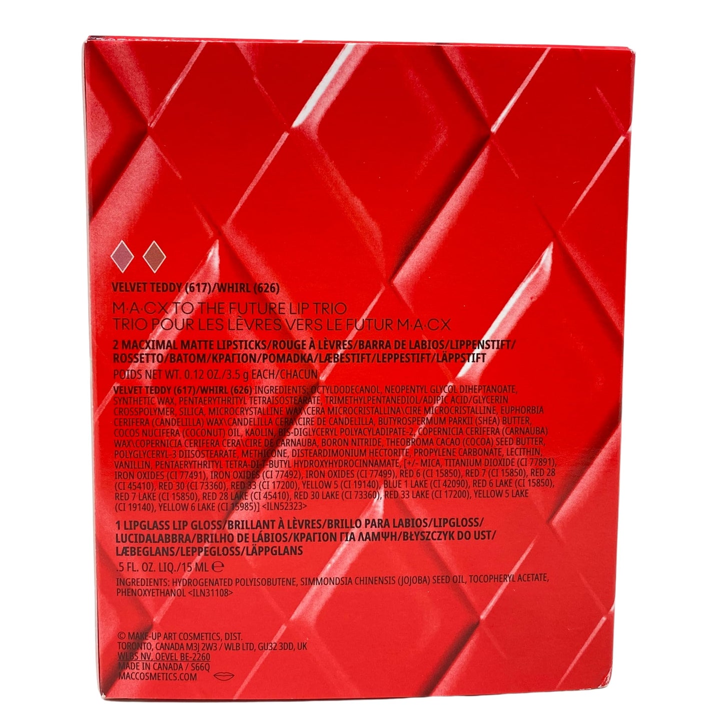 MAC Cosmetics M·A·CX To The Future Lip Trio - 2 MACximal Matte Lipstick and Clear Lipglass HOLIDAY 2025.