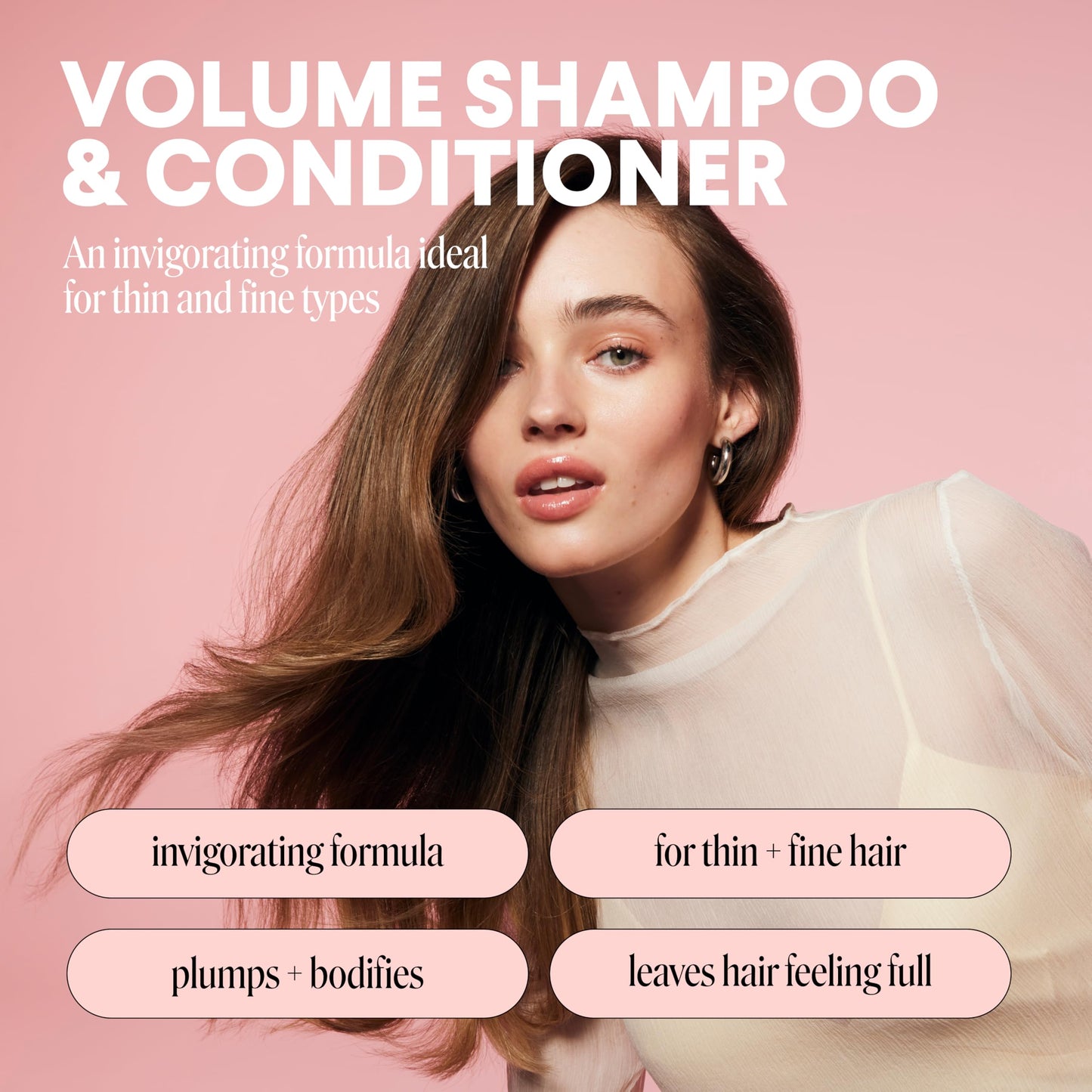 MONDAY HAIRCARE Volume Shampoo + Conditioner Set (2 Count) 27 oz. For Thin, Fine, and Oily Hair Made with Coconut Oil, Ginger Extract, and Vitamin E