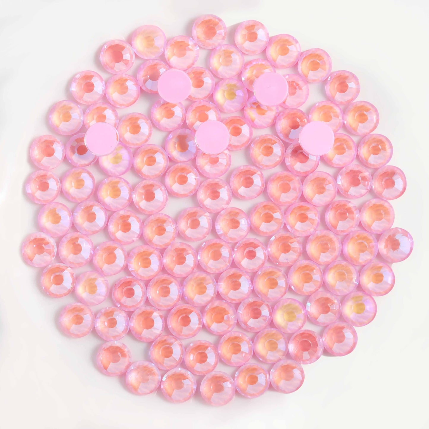 Beadsland 1440pcs Flat Back Crystal Rhinestones Round Gems for Nail Art and Craft Glue Fix, Luminous Pink, SS20,4.6-4.8mm Beauty and Personal Care BEADSLAND