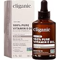 Cliganic Pure Vitamin E Oil for Skin, Scars, Hair & Face - 30,000 IU, Non-GMO Verified | Natural D-Alpha Tocopherol