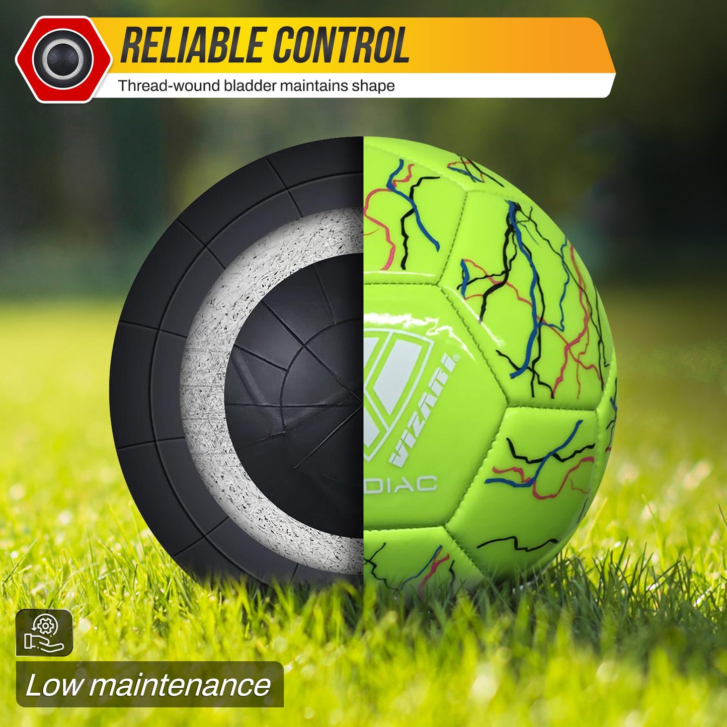 Vizari Zodiac Soccer Ball for Youth, Adults, Boys, Girls, Kids | Size 3,4,5 | Durable & Waterproof Synthetic Leather Soccer Ball (Bundle of 1, 6…