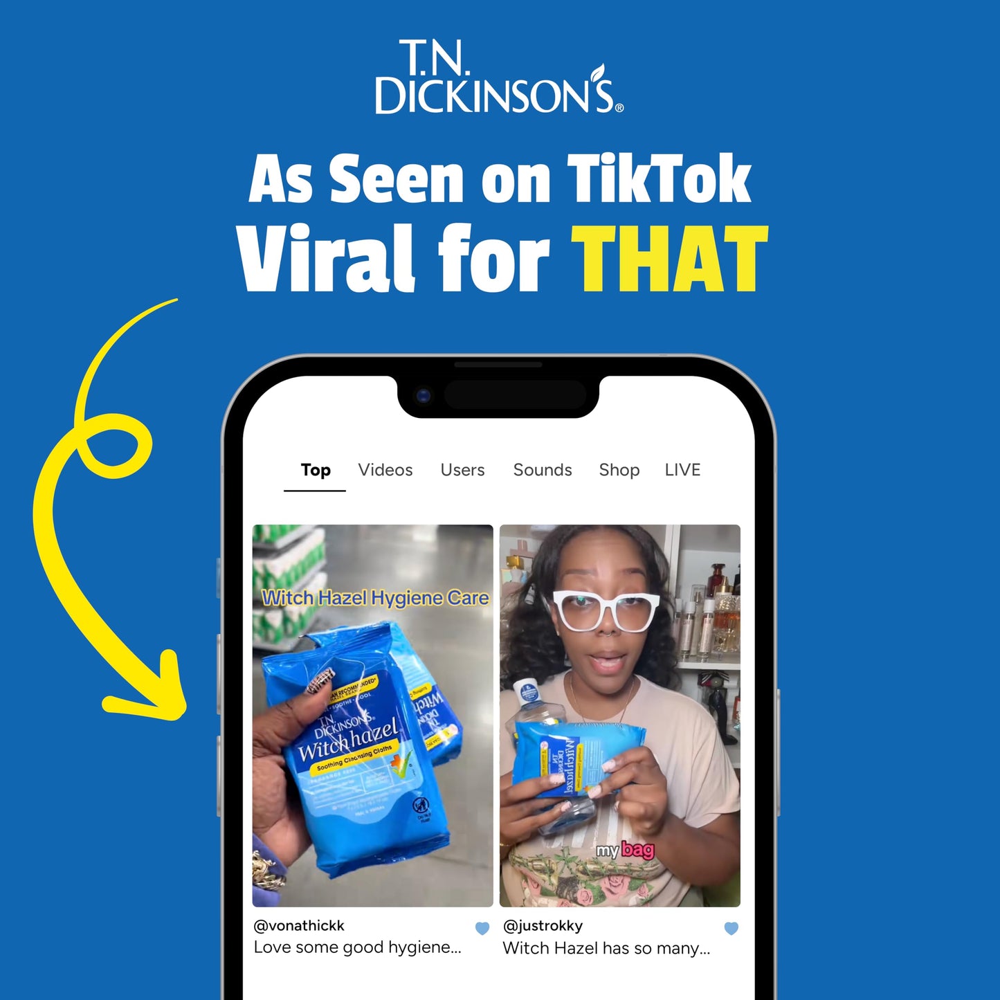 T.N. Dickinson's Witch Hazel New Soothing MultiUse Cleansing Cloth, Clear, 25 Count