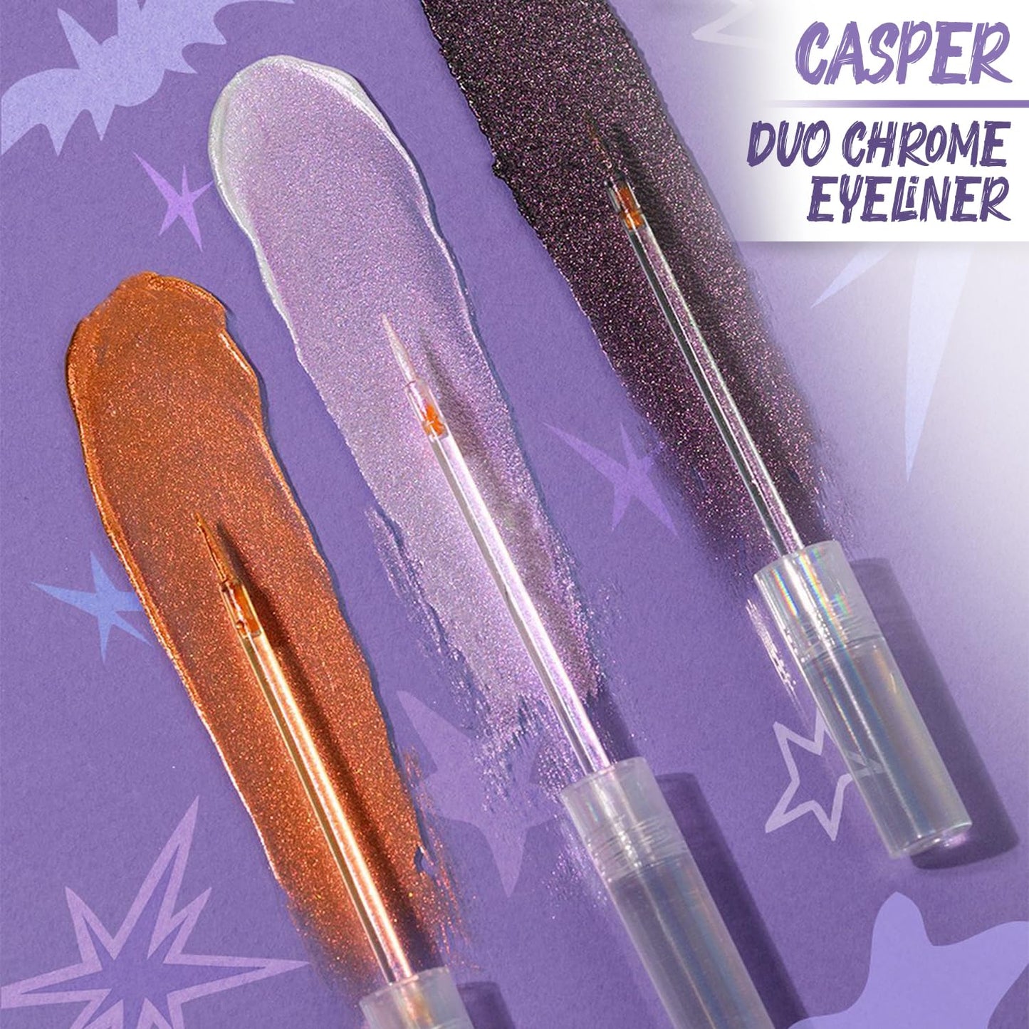 Profusion Cosmetics Casper Cosmic Spirit Duo Chrome Eyeliner - Fine Liquid and Premium Pigmented, Smooth-Glide, Long-Wearing, Color-Shifting Liner…