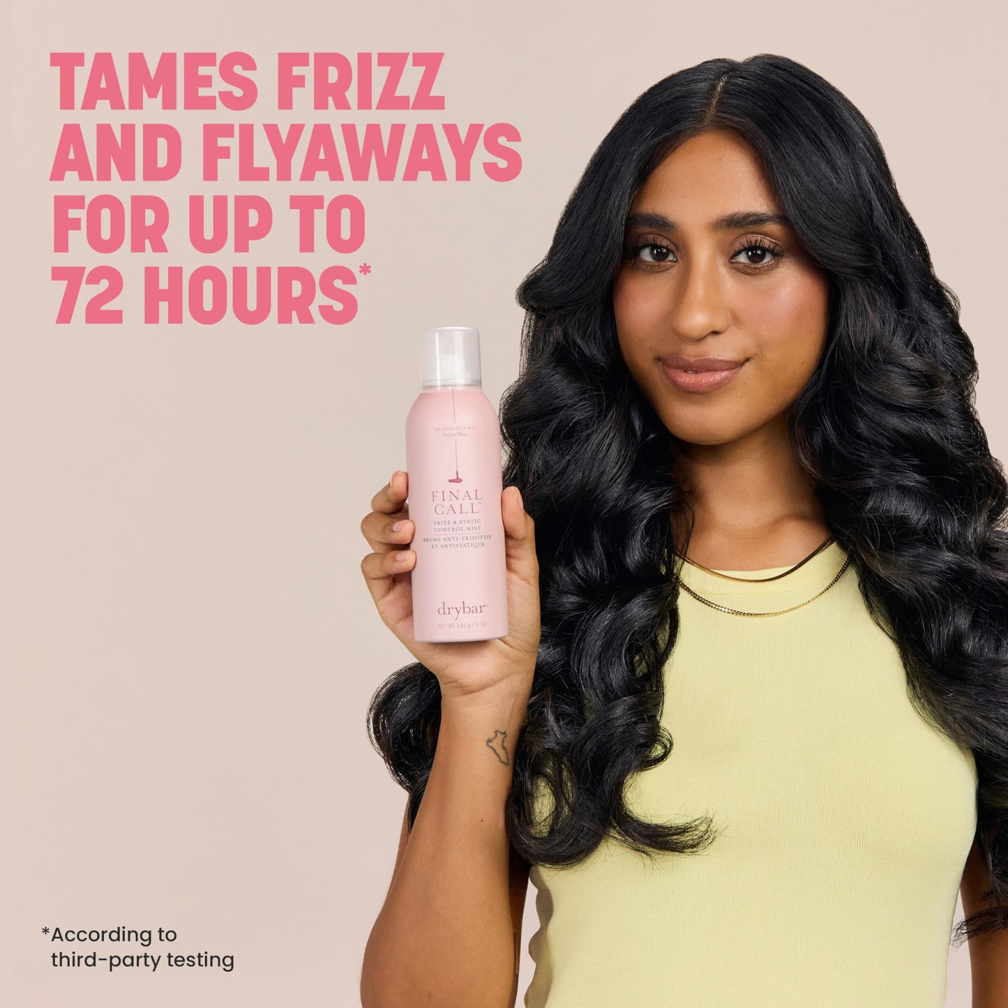 Drybar Final Call Frizz & Static Control Mist Blanc Scent - Full Size | Tames Flyaways to Maintain Smooth and Shiny Blowouts