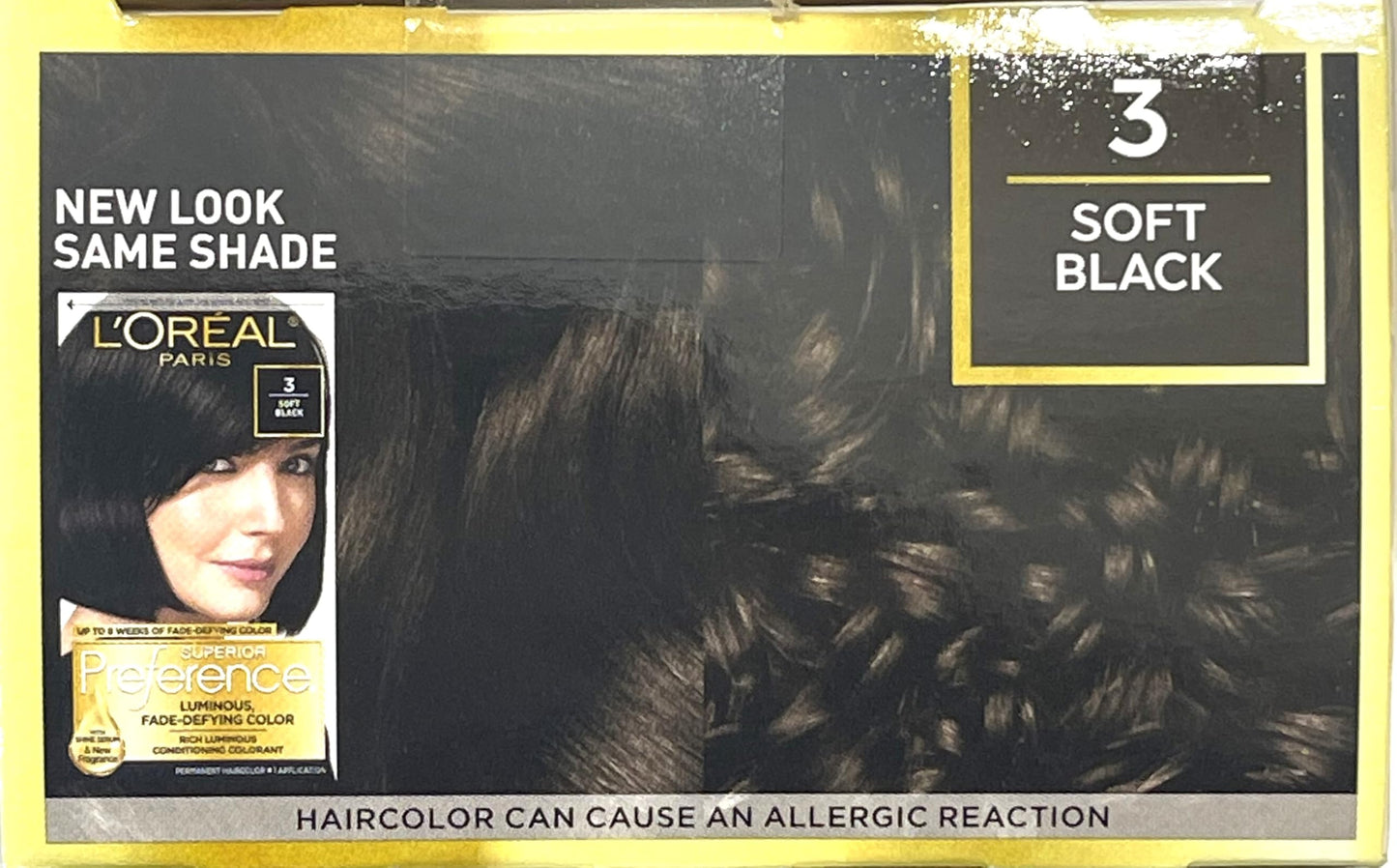 L’Oreal ParisPref Haircol 3 Soft Black Size 1ct Preference Hair Color Soft Black #3