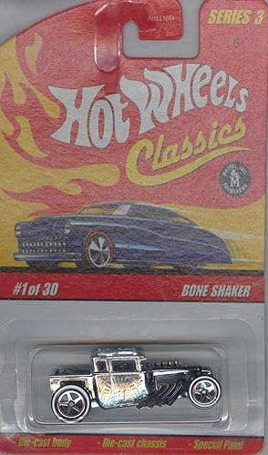 HOT WHEELS 2006 1 of 30 silver BONE SHAKER CLASSICS SERIES 3 1:64 SCALE DIE-CAST BODY/CHASSIS SPECIAL PAINT