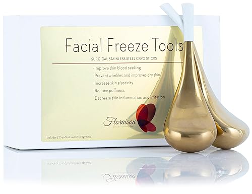 Floraison Unbreakable Stainless Steel Magic Cooling Beauty Facial Sticks for Face, Neck & Body Cryo Sticks & Cold Roller for face Puffiness
