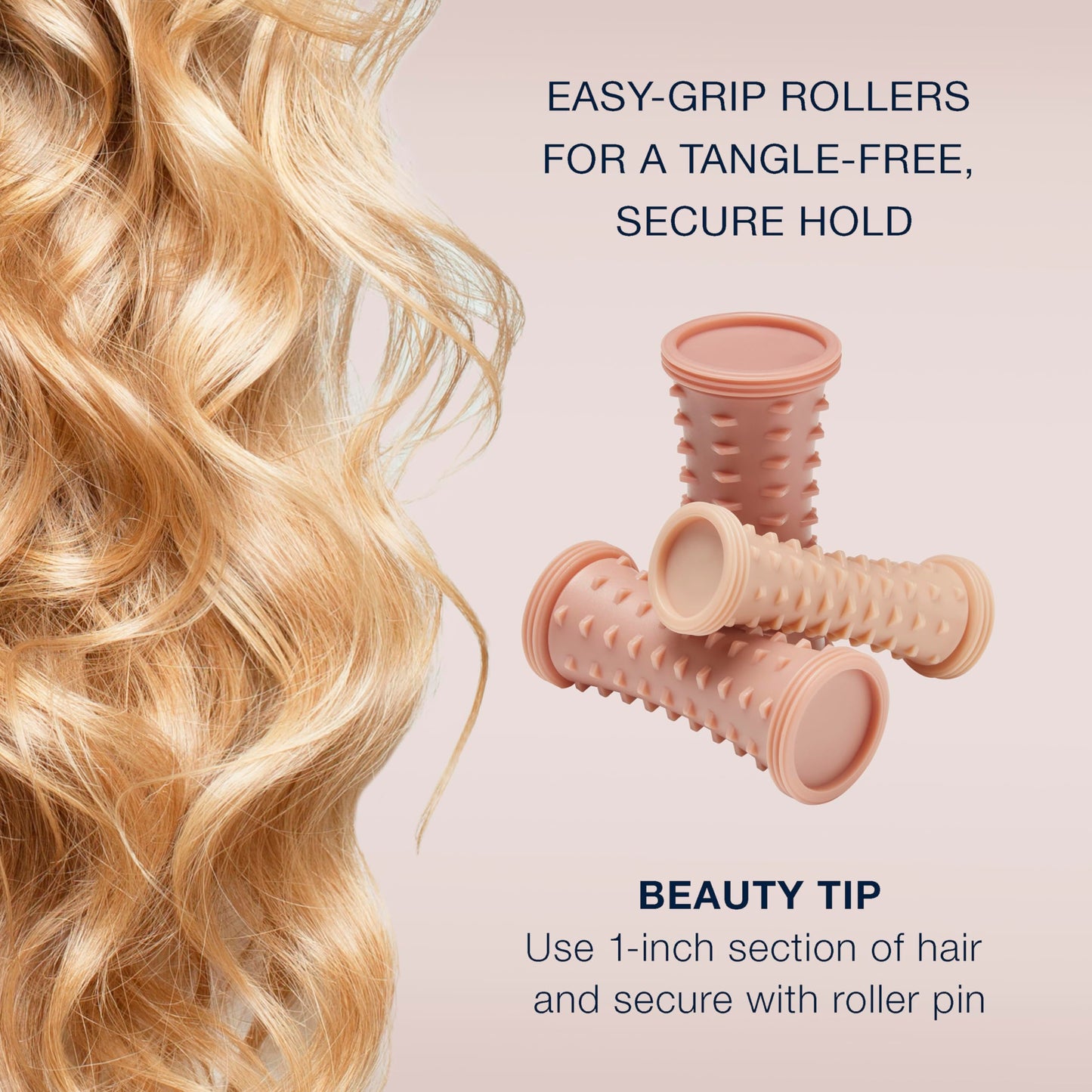 Conair Double Ceramic Hot Rollers for Long, Medium, and All Hair - Hair Curler - Hair Roller Clips Included - 1/2 inch, 3/4 inch, and 1 inch Rollers