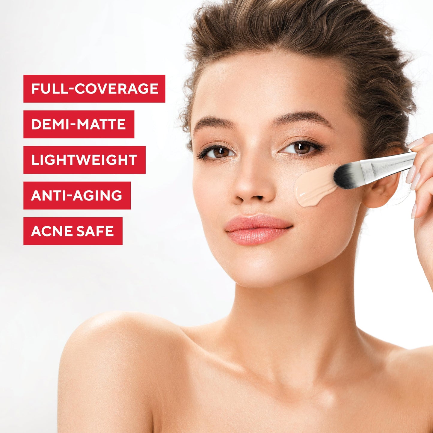 MIRABELLA - Invincible for All HD Liquid Foundation, Moisturizing Face Products for All Skin Types, Full-Coverage Lightweight Foundation Makeup
