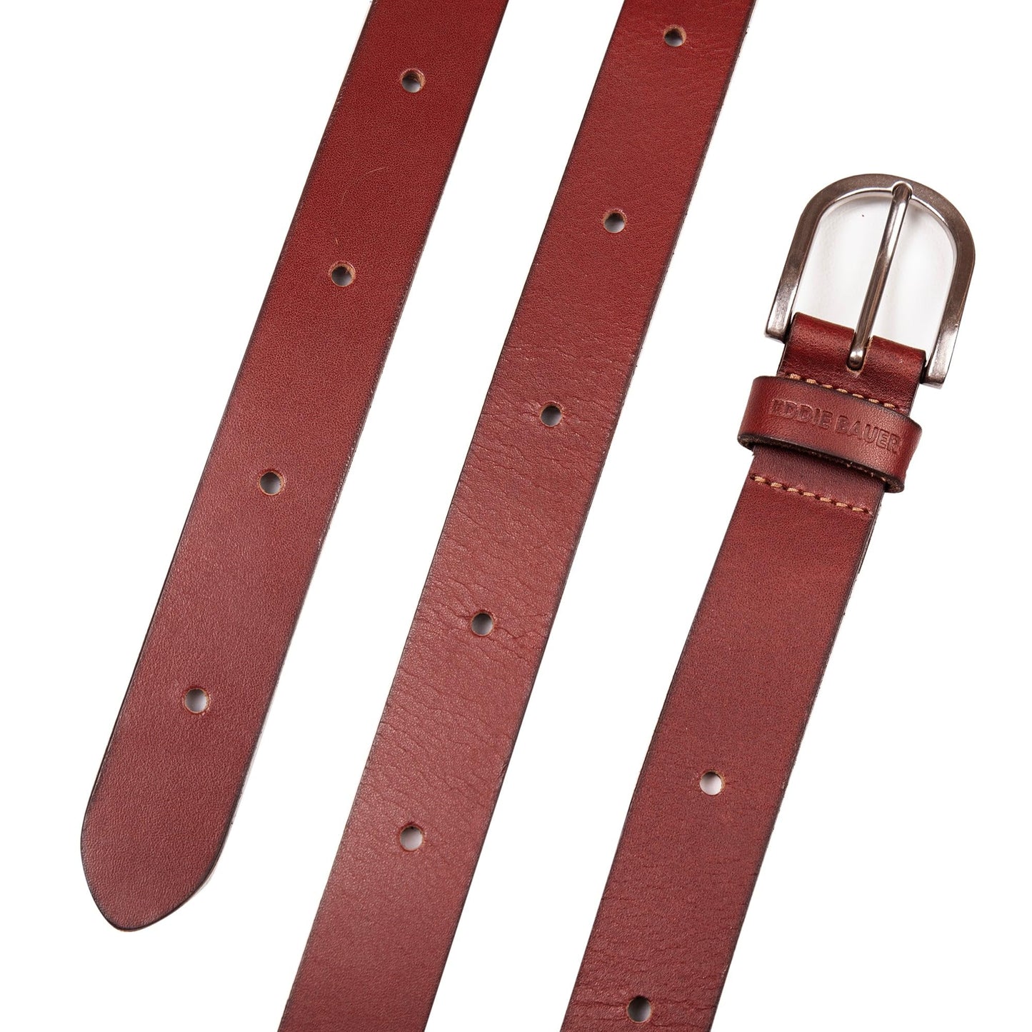 Eddie Bauer Women's Casual Leather Belts with Durable Metal Buckle, Endless Leather - Tan, Medium