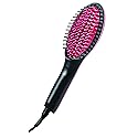 Simply Straight Ceramic Hair Straightening Brush, Black/Pink