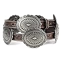 ARIAT Women's Tooled Leather Concho Belt, Tan, X-Large