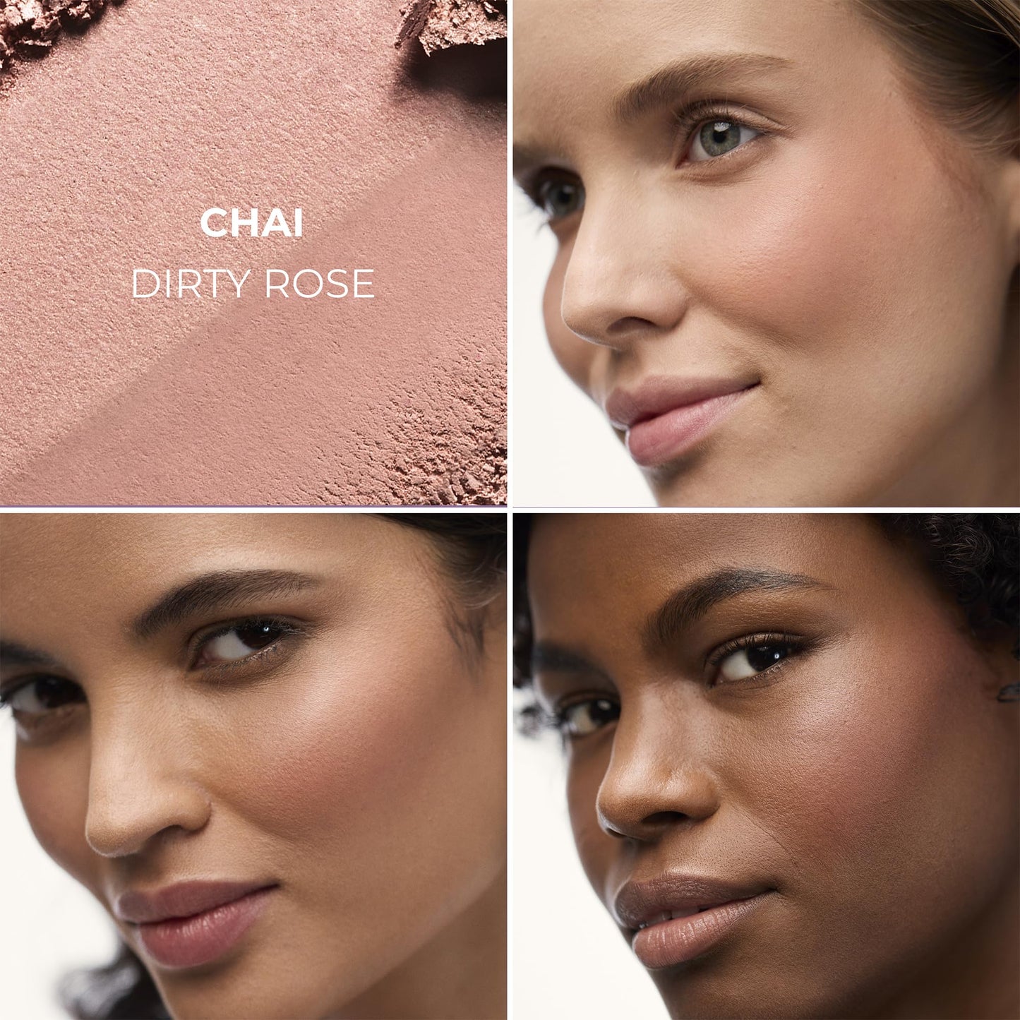 Laura Mercier Blush Color Infusion Duo, Matte & Luminous Powder Blush, Talc?Free, 16HR Wear, Buildable Natural Finish, Chai - Dirty Rose