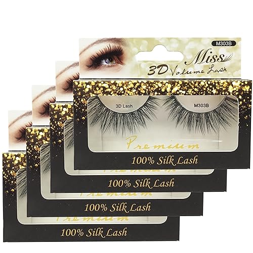 "4 Pairs" Miss Lash 100% Handmade Tapered 3D Volume lash M303B