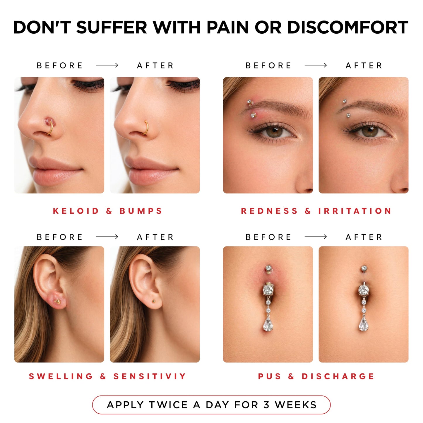 Piercing Aftercare Spray | Ear Piercing Cleaner 8oz | Saline Spray for Piercings; Saline Solution for Piercings; Aftercare of Pierced Ear, Septum Beauty and Personal Care Aquia