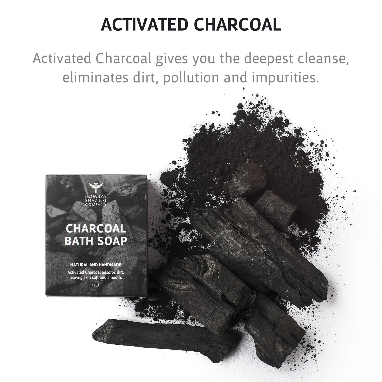 Bombay Shaving Company Deep Cleansing Charcoal Bath Soap, 125 g