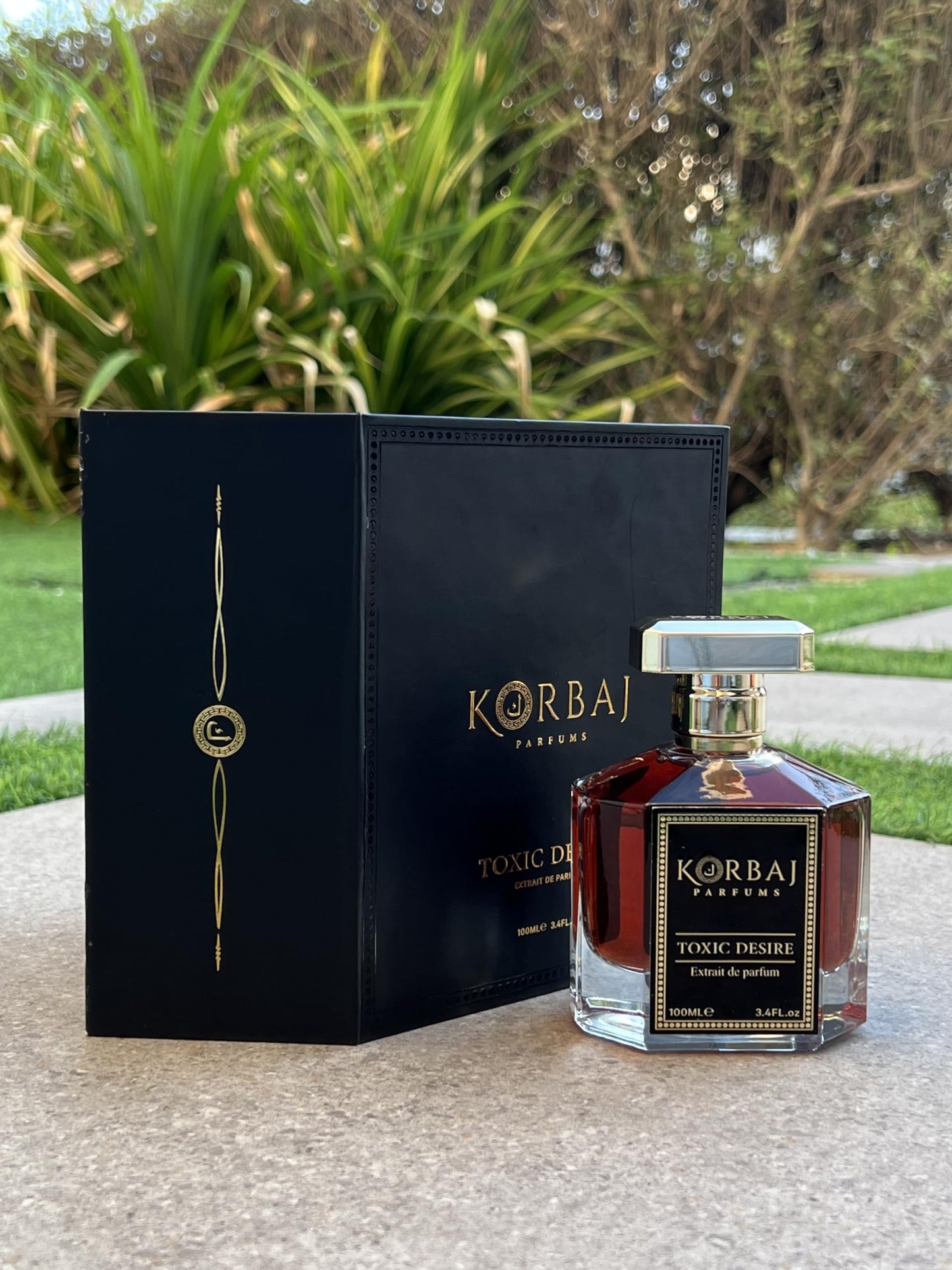 KORBAJ PARFUMS Toxic Desire - Arabian Perfume for Women and Men, EDP Mens Cologne with Cognac Oil, Oak Absolute, Cinnamon Essence, Tonka Bean