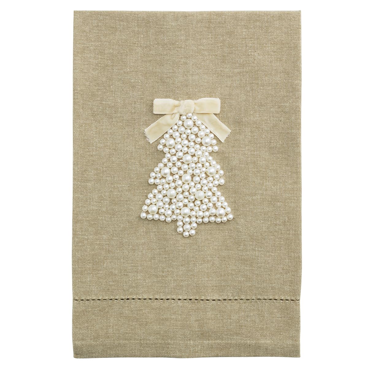 Mud Pie Christmas Tree White Christmas Pearl Towel