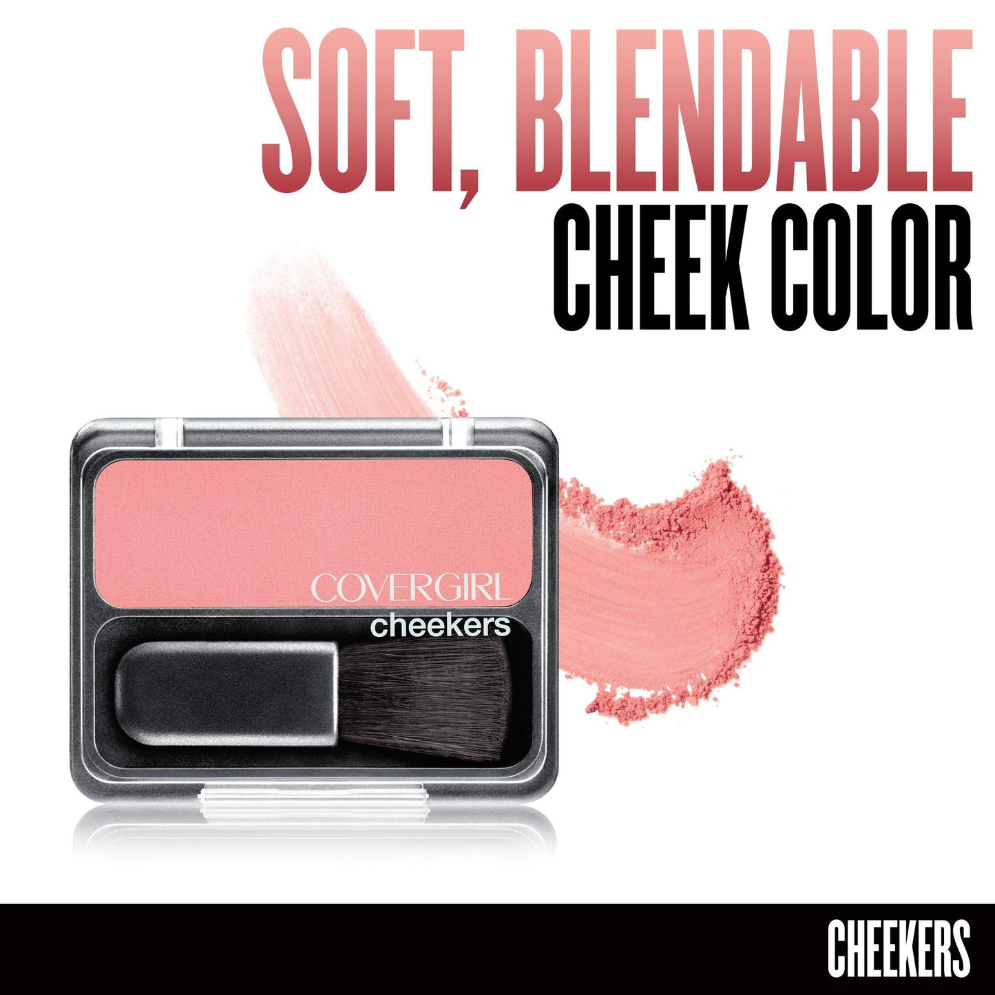 COVERGIRL Cheekers Blendable Powder Blush Pretty Peach, .12 oz (packaging may vary), 1 Count