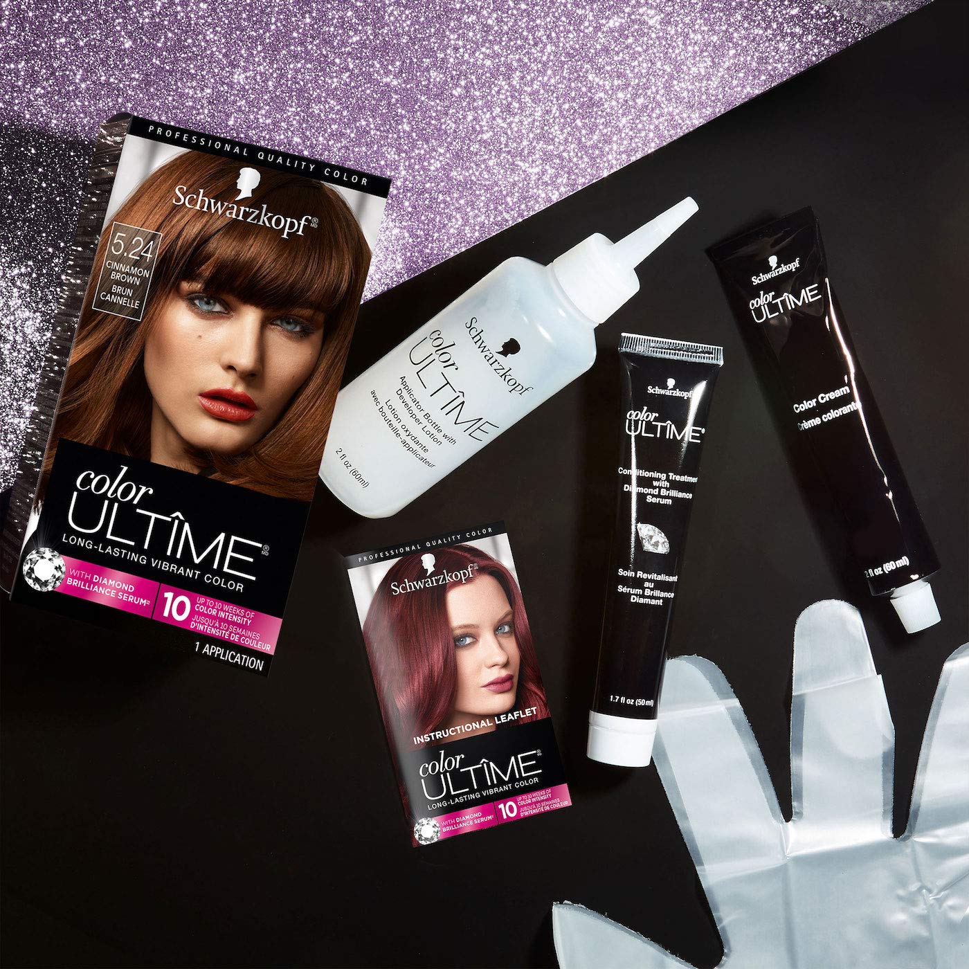 Schwarzkopf Color Ultime Permanent Hair Color Cream, 5.24 Cinnamon Brown