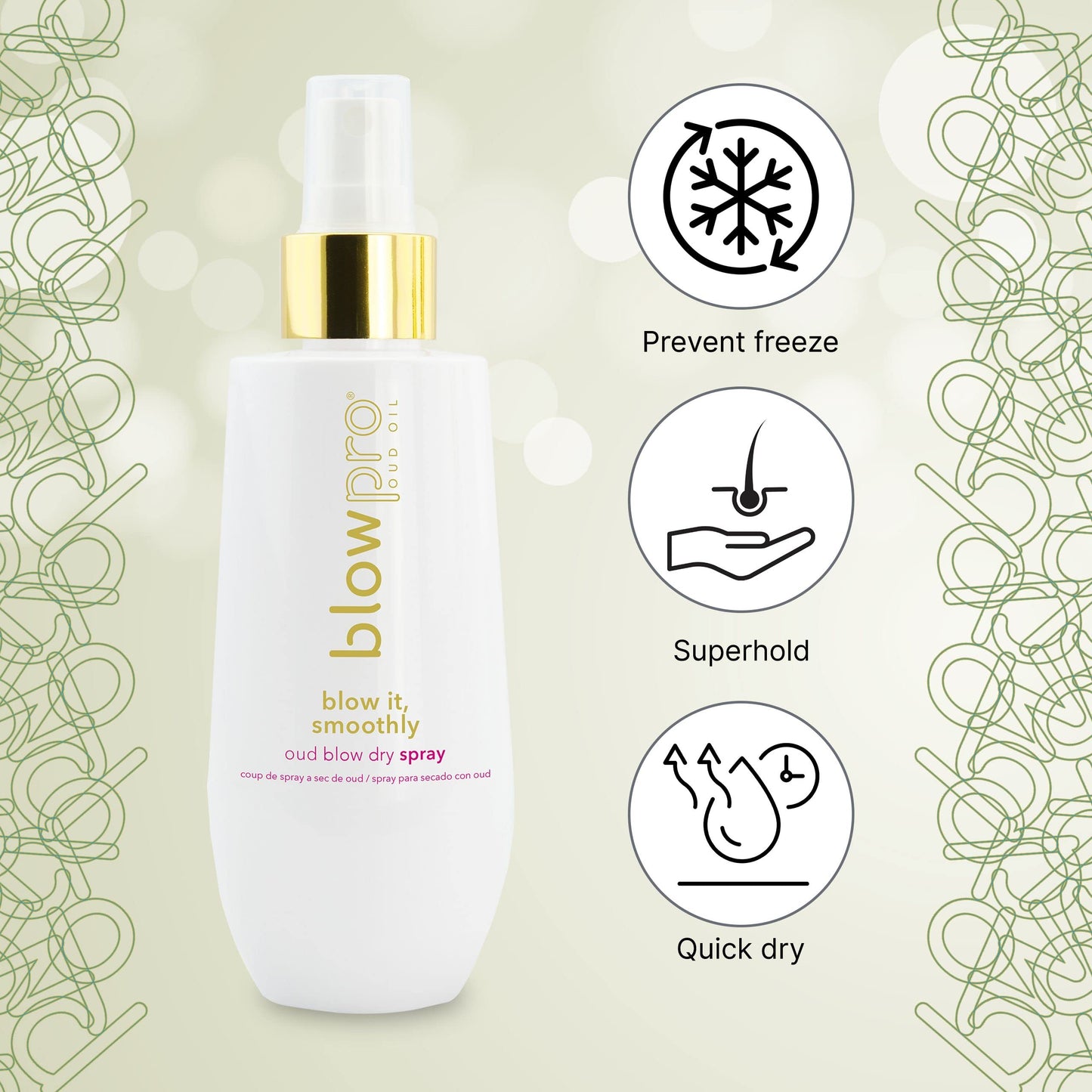 Blowpro Blowpro Blow It Smoothly Oud Oil Blow Dry Spray 6.7 Oz, 6.7 Oz