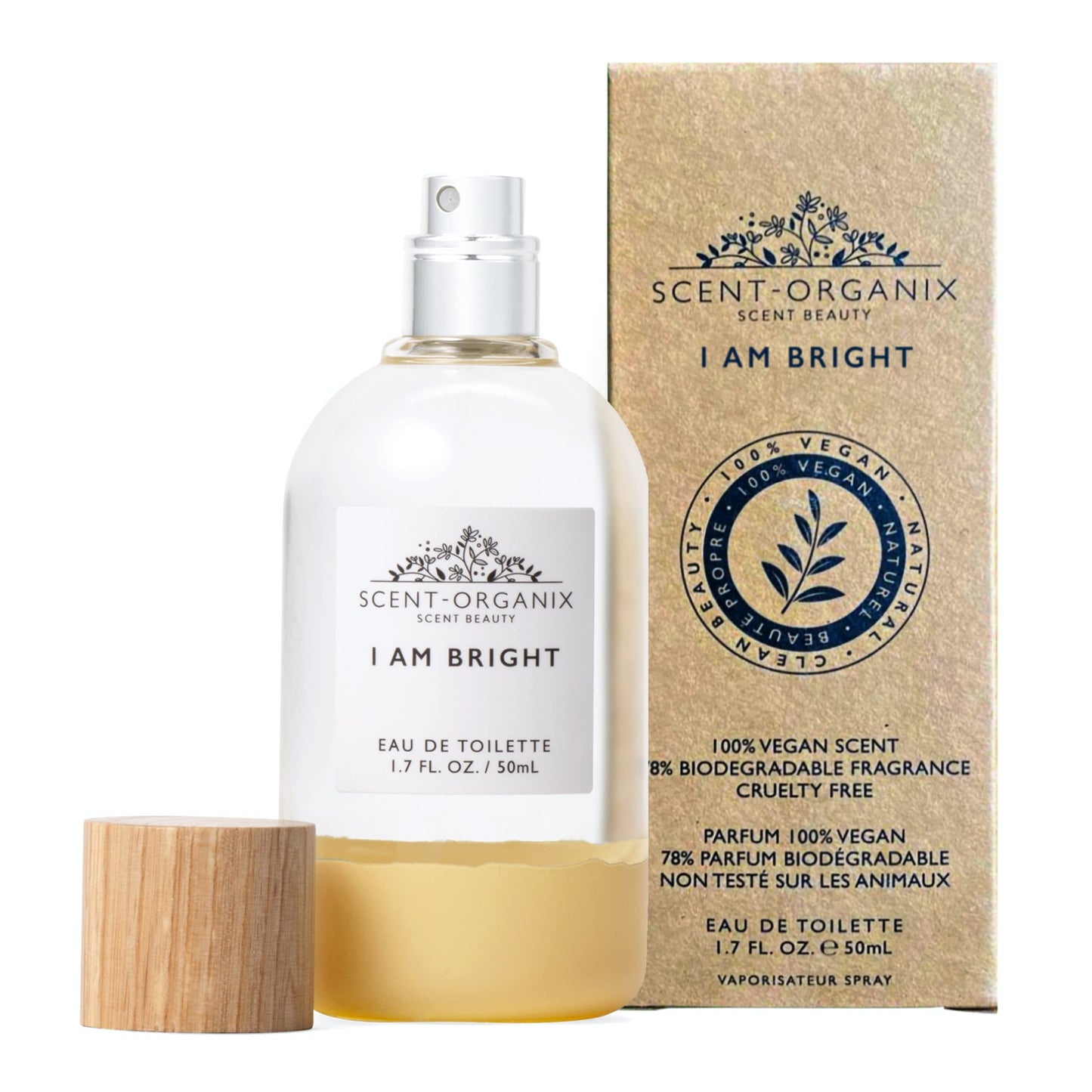 SCENT BEAUTY Scent-Organix I Am Bright Perfume for Men & Women - Fruity and Citrusy Scent with Notes of Pineapple, Tiare Flower & Orange Flower