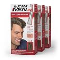 Just For Men Easy Comb-In Color Mens Hair Dye, Easy No Mix Application with Comb Applicator - Light-Medium Brown, A-30, Pack of 3