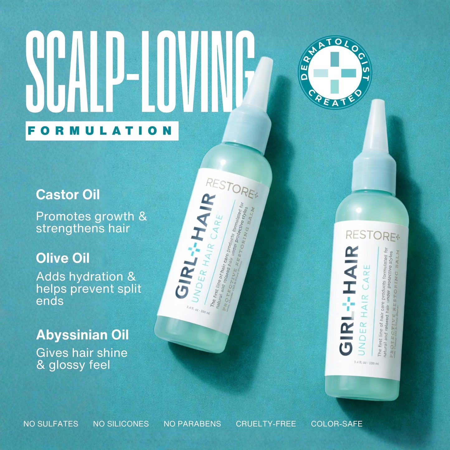 GIRL+HAIR Ultimate Braid Care Travel Set | Maintain Healthy Hair & Scalp with Clear + Nourish + Restore | Maximize Hair Strength | TSA Compliant (3 x