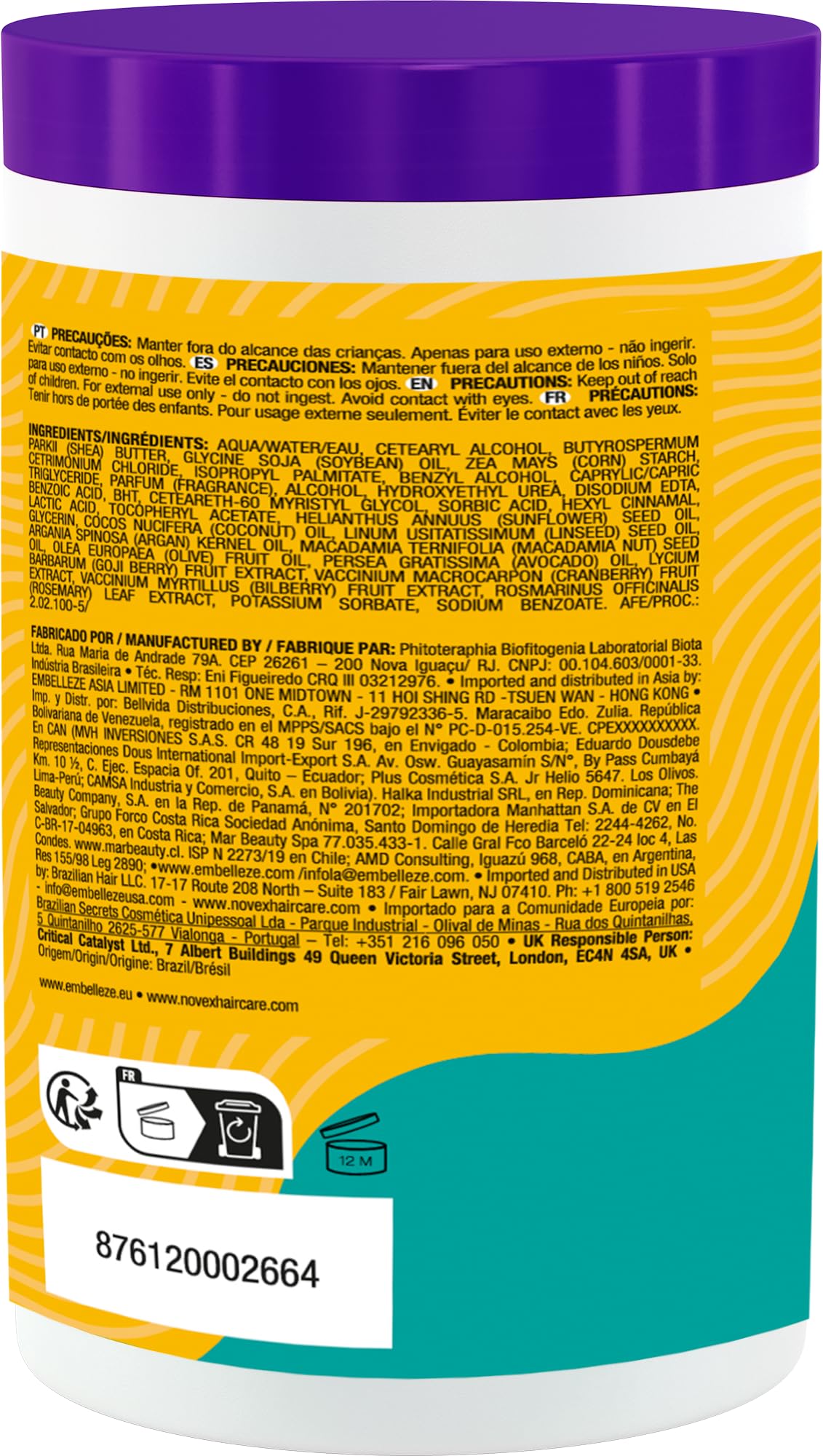 Novex My Curls Deep Conditioning Mask, 35 oz - Enhanced with a Mix of Oils and Cranberry Extract (Suitable for All Curls)