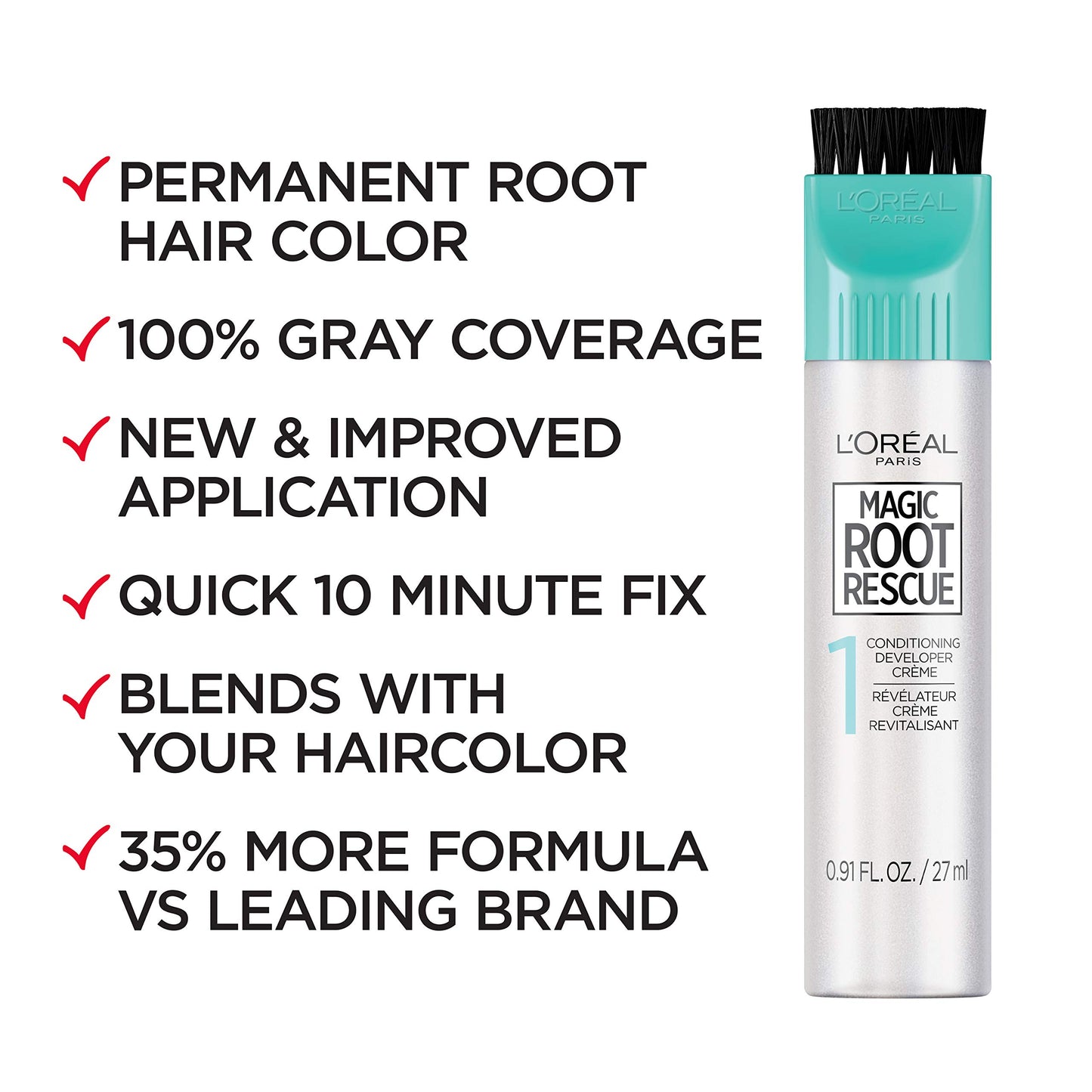 L’Oréal Paris Magic Root Permanent Hair Color, 10 Minute Hair Dye Kit to Rescue Roots with 100% Gray Hair Coverage, 9 Light Blonde, 2 Pack (Packaging