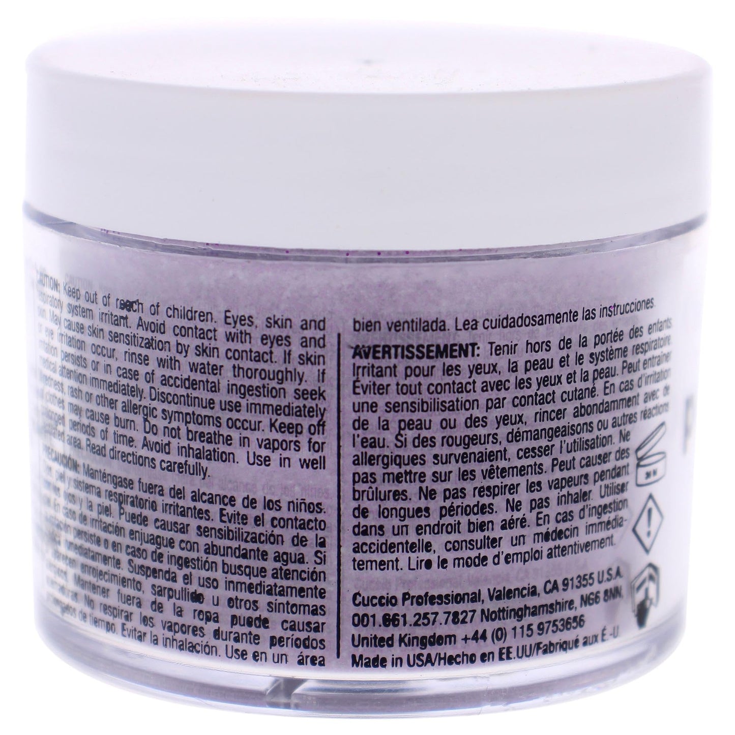 Cuccio Colour Powder Nail Polish, Fuchsia Pink Glitter, 1.6 Oz (I0097885) Beauty & Personal Care Cuccio