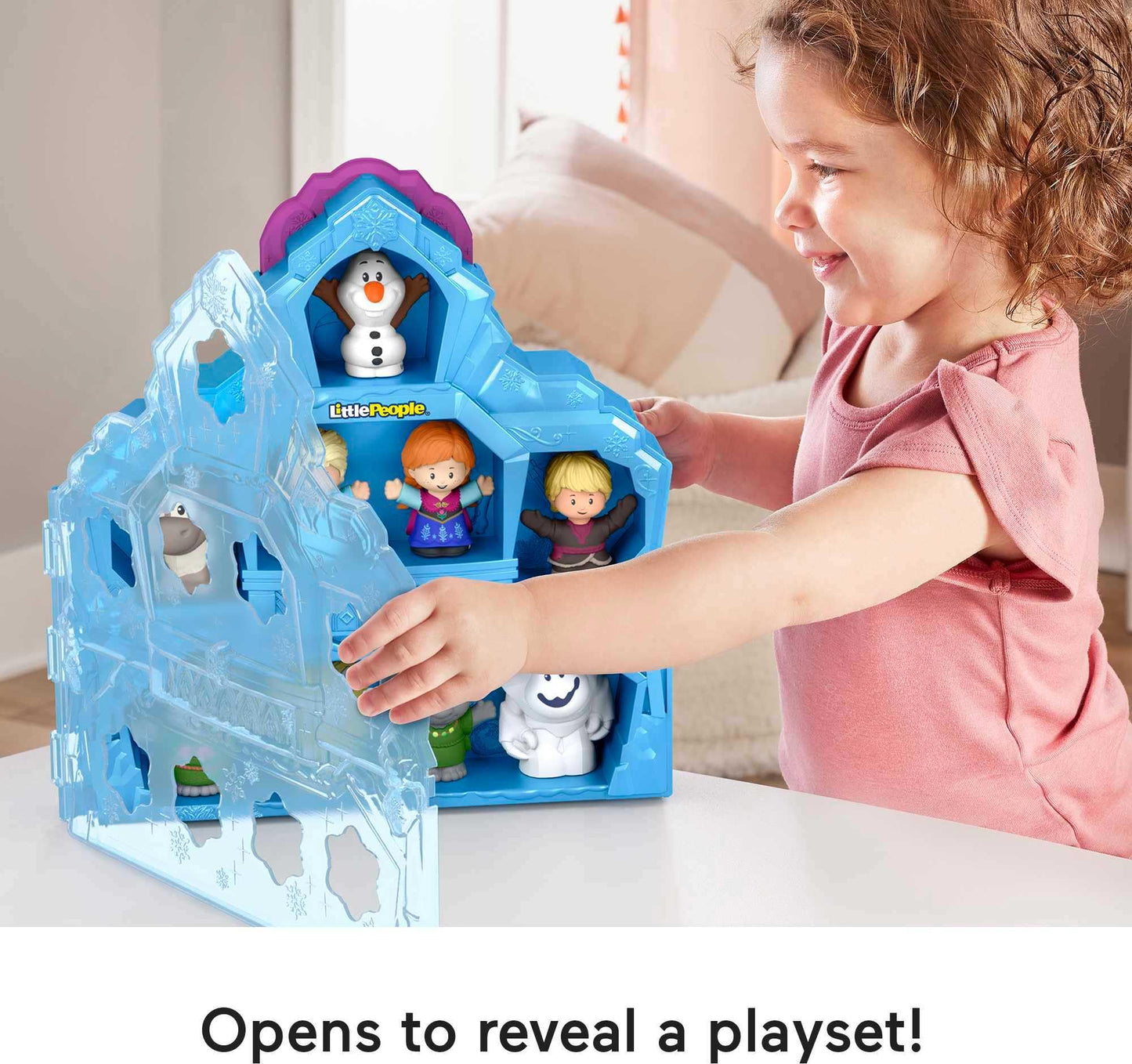 Fisher-Price Little People Disney Frozen Carry Along Castle – Toddler Playset with Figures for Pretend Play, Kids Ages 18+ Months