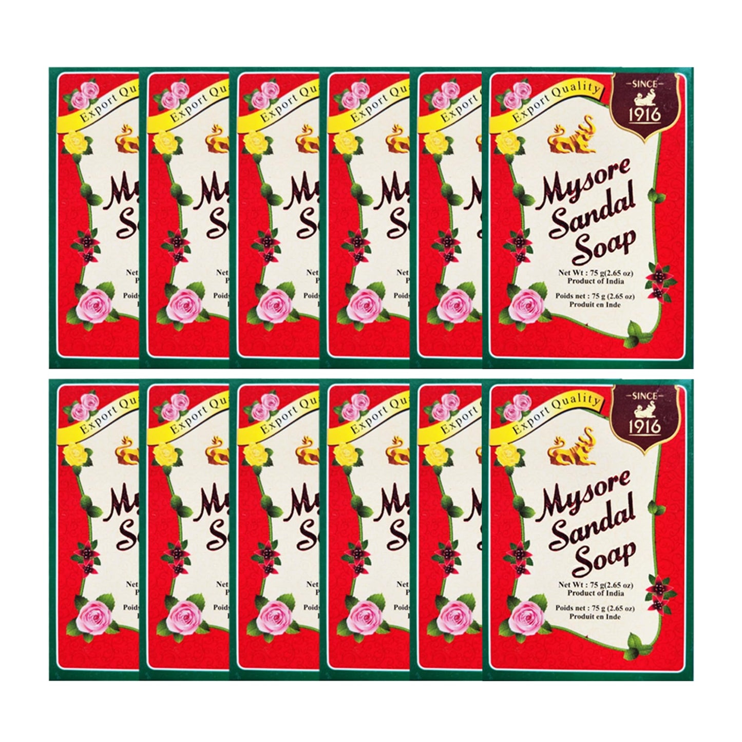 Mysore Sandal Soap 75g (Pack of 12)