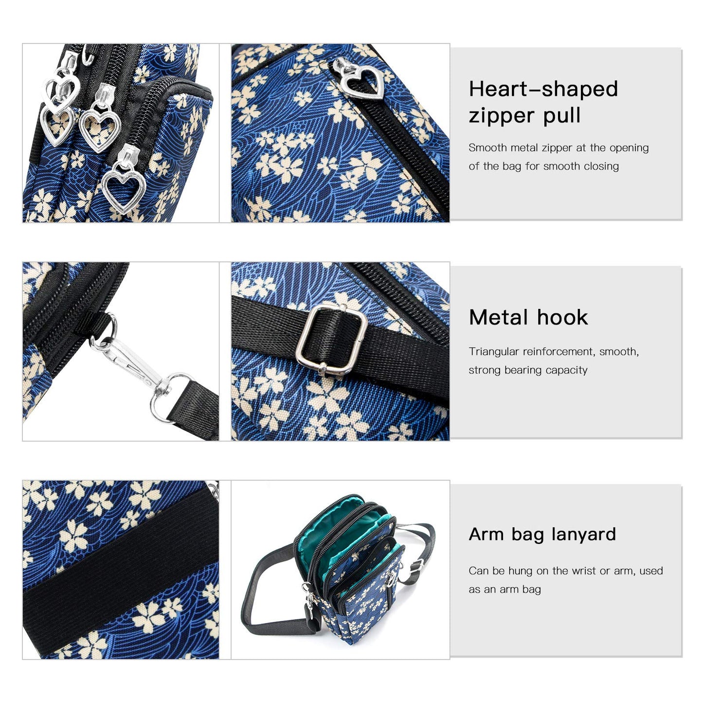 BIAOTIE Lightweight Small Crossbody bags Cell Phone Purses Travel Pouch Shoulder Bag