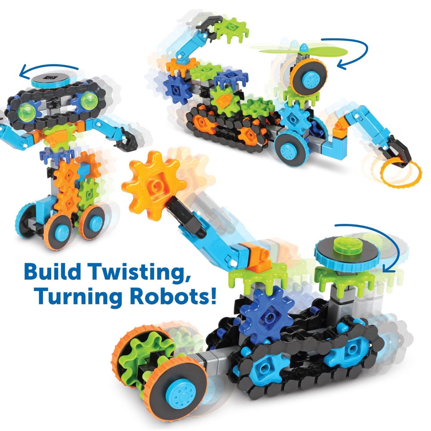 Learning Resources Gears! Gears! Gears! Robots in Motion Building Set - 116 Piece STEM Toy for Kids Ages 5+ - Buildable Robot Construction Playset