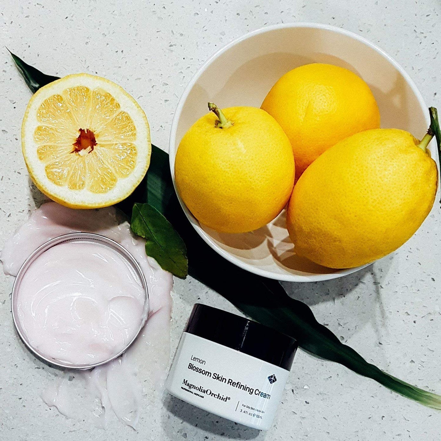 Magnolia Orchid Lemon Blossom Skin Refining Cream for All Skin Types, 3.4 Fl. Oz./100 ml