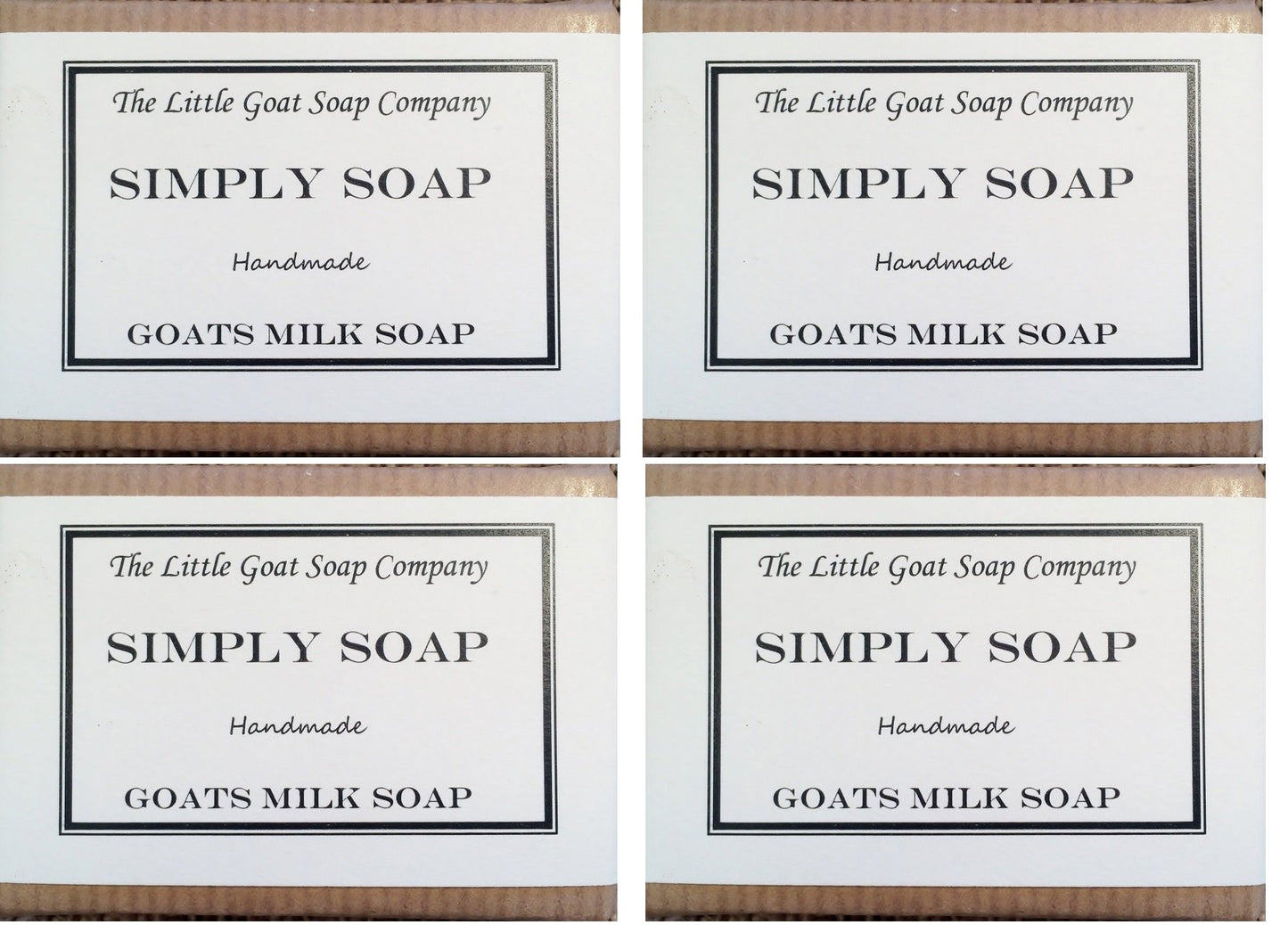 Simply Goats Milk Soap. Made with Raw Goats Milk. Unscented 4 x 100g by The Little Goat Soap Company Beauty & Personal Care The Little Goat Soap Company