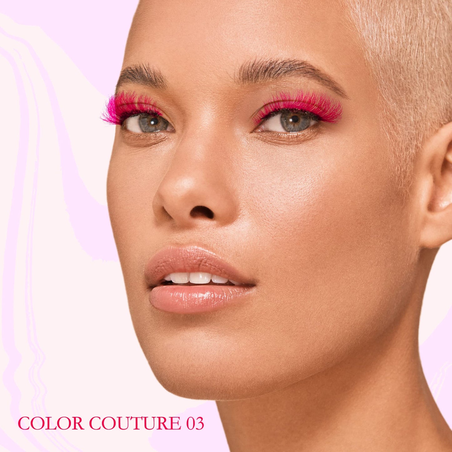iENVY False Eyelashes Real Mink Color Couture Full Colored Lashes Maximum Fluffiness and Volume Fake Eyelashes (Pink)