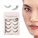 KISS The New Natural, False Eyelashes, 'Nude Blazer', 12mm, Includes 4 Pairs Of Lashes, Easy to Apply, Reusable Lash Clusters